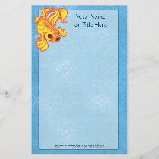 Golden Koi Stationery Briefpapier (Vorderseite)