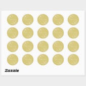 Golden Kontur Floral Wedding Sticker (Blatt)