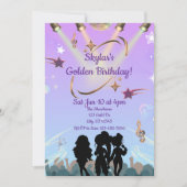 Golden KPOP birthday Einladung (Vorderseite)