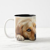 Golden Lab   Zweifarbige Tasse (Links)