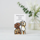 Golden Labradoodles - Business Cards Visitenkarte (Stehend Vorderseite)