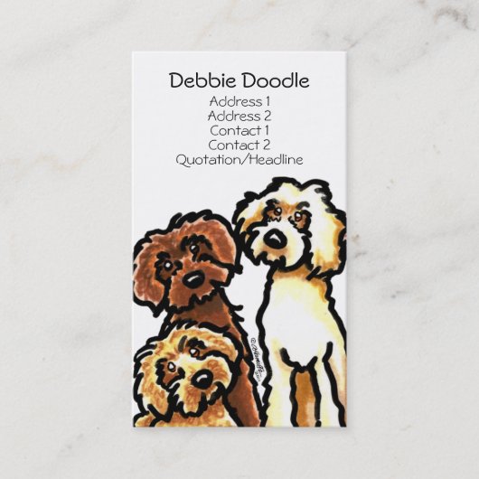 Golden Labradoodles - Business Cards Visitenkarte (Vorderseite)