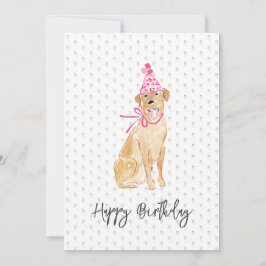 Golden Labrador Birthday Hat Balloons Dog Pet Fun