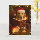 Golden Labrador 'Cheese Tax' Christmas card Karte (Gelbe Blume)