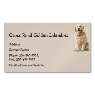 Golden Labrador Dog Pet Animal Business Card Magn Magnetische Visitenkarte