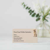Golden Labrador Dog Pet Animal Business Card Magn Visitenkarte (Stehend Vorderseite)