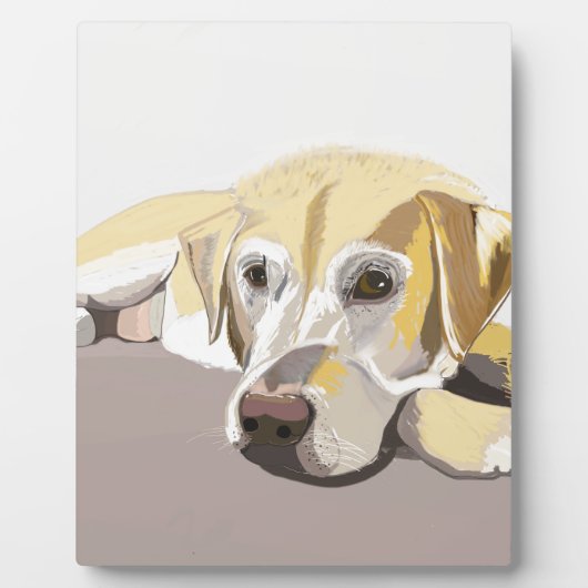 Golden Labrador Fotoplatte (Vorderseite)