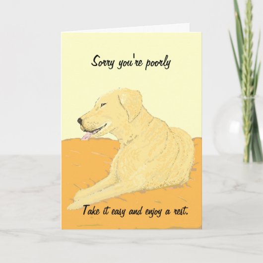 Golden Labrador Get Well Card Karte (Vorderseite)