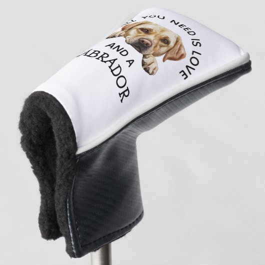 Golden Labrador  Golf Headcover (3/4 Vorderseite)