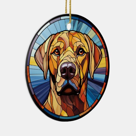 Golden Labrador Hund aus Süßglas Keramik Ornament (Rechts)