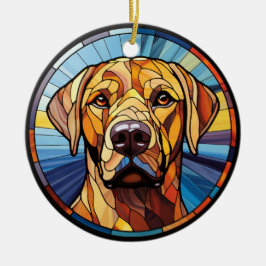 Golden Labrador Hund aus Süßglas Keramik Ornament