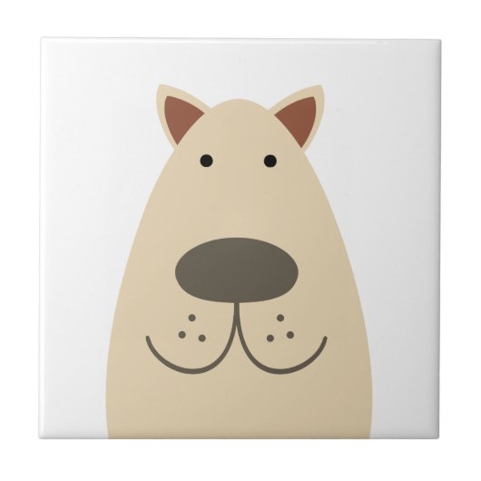 Golden Labrador Hund Fliese (Vorderseite)