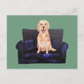 Golden Labrador Hund Postkarte Danke (Vorderseite)
