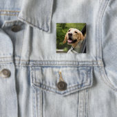 Golden Labrador im Rückspiegel Button (Beispiel)