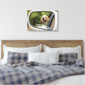 Golden Labrador im Rückspiegel Leinwanddruck (Insitu (Schlafzimmer))