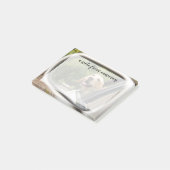 Golden Labrador in Rearview Mirror Post-it Klebezettel (angewinkelt)