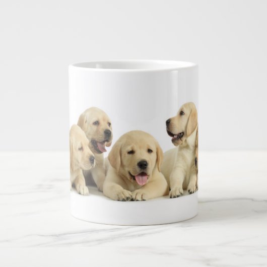Golden Labrador Puppy Jumbo-Tasse (Vorderseite)