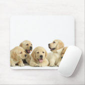 Golden Labrador Puppy Pile Mousepad (Mit Mouse)