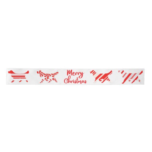 Golden Labrador Retriever Christmas Ribbon Satinband (Vorderseite)