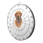 Golden Labrador Retriever Dartscheibe (Vorderseite rechts)