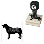 Golden Labrador Retriever Dog Address Briefmarke Gummistempel (Stempel)