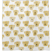 Golden Labrador Retriever Dog Fun Duschvorhang (Vorderseite)