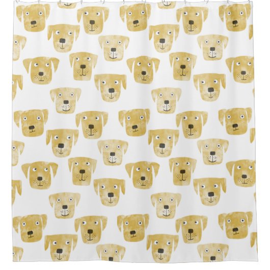 Golden Labrador Retriever Dog Fun Duschvorhang (Vorderseite)