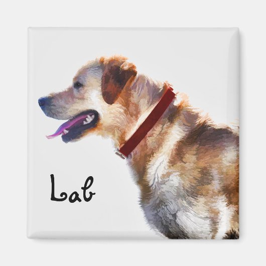 Golden Labrador Retriever Dog-Lover Geschenk Magnet (Vorne)