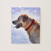 Golden Labrador Retriever Dog-Lover Geschenk Puzzle (Vertikal)