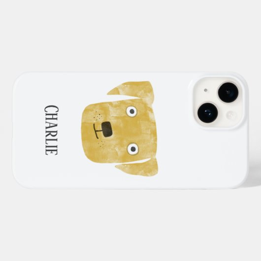 Golden Labrador Retriever Dog Personalisiert Case-Mate iPhone Hülle (Rückseite (Horizontal))