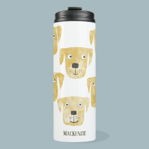Golden Labrador Retriever Dog Personalisiert Thermosbecher