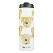 Golden Labrador Retriever Dog Personalisiert Thermosbecher (Vorderseite)