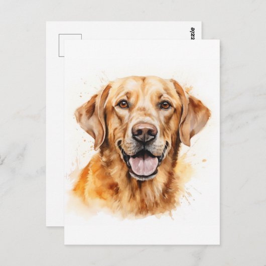 Golden Labrador Retriever Dog Postkarte (Vorne/Hinten)