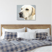 Golden Labrador Retriever Fotografie Leinwanddruck (Insitu (Schlafzimmer))