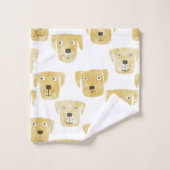 Golden Labrador Retriever Hunde Badhandtuch Set (Waschlappen)