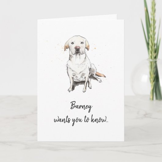 Golden Labrador Retriever, maßgeschneidert Muttert Karte (Vorderseite)