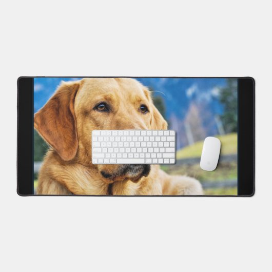 Golden Labrador Retriever Schreibtischunterlage (Tastatur & Maus)