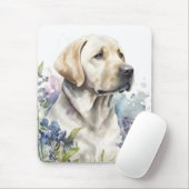 Golden Labrador Retriever und Blume Mousepad (Mit Mouse)