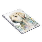 Golden Labrador Retriever und Blume Notizblock (Rechte Seite)
