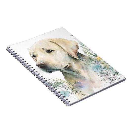 Golden Labrador Retriever und Blume Notizblock (Rechte Seite)