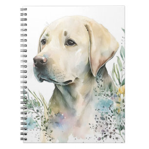 Golden Labrador Retriever und Blume Notizblock