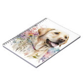 Golden Labrador Retriever und Blume Notizblock (Linke Seite)