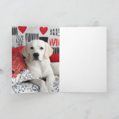 Golden Labrador Valentine Card Dankeskarte (Innenseite)