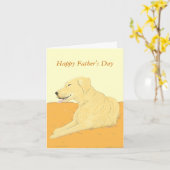 Golden Labrador Vatertag Karte (Gelbe Blume)