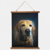 Golden Labrador Wandteppich Mit Holzrahmen (Vorderseite)