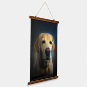Golden Labrador Wandteppich Mit Holzrahmen (Gewinkelt)