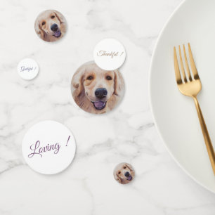Golden Labrador Welppy zum Geburtstag Konfetti