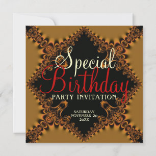 Golden Lace Special Geburtstagsparty Einladung Kar