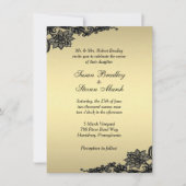 Golden Lace Wedding Einladung (Vorderseite)