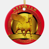 Golden Lamassu Keramik Ornament (Vorne)